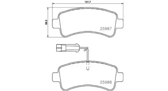 Bremsbelagsatz, Scheibenbremse Hinterachse MAGNETI MARELLI 363700461130 Bild Bremsbelagsatz, Scheibenbremse Hinterachse MAGNETI MARELLI 363700461130