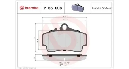 Bremsbelagsatz, Scheibenbremse Hinterachse MAGNETI MARELLI 363700465008 Bild Bremsbelagsatz, Scheibenbremse Hinterachse MAGNETI MARELLI 363700465008