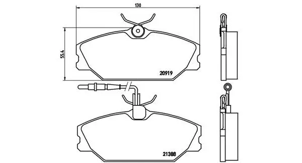 Bremsbelagsatz, Scheibenbremse Vorderachse MAGNETI MARELLI 363700468014