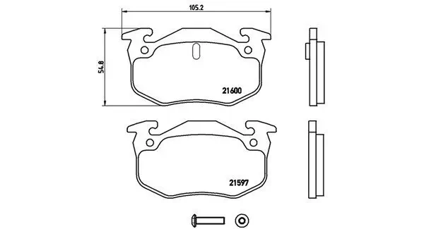 Bremsbelagsatz, Scheibenbremse Hinterachse MAGNETI MARELLI 363700468018