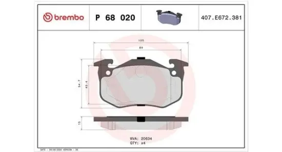 Bremsbelagsatz, Scheibenbremse MAGNETI MARELLI 363700468020 Bild Bremsbelagsatz, Scheibenbremse MAGNETI MARELLI 363700468020