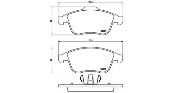 Bremsbelagsatz, Scheibenbremse Vorderachse MAGNETI MARELLI 363700468045 Bild Bremsbelagsatz, Scheibenbremse Vorderachse MAGNETI MARELLI 363700468045