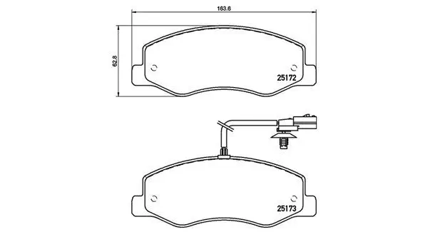 Bremsbelagsatz, Scheibenbremse Hinterachse MAGNETI MARELLI 363700468061