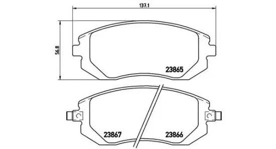 Bremsbelagsatz, Scheibenbremse Vorderachse MAGNETI MARELLI 363700578013 Bild Bremsbelagsatz, Scheibenbremse Vorderachse MAGNETI MARELLI 363700578013