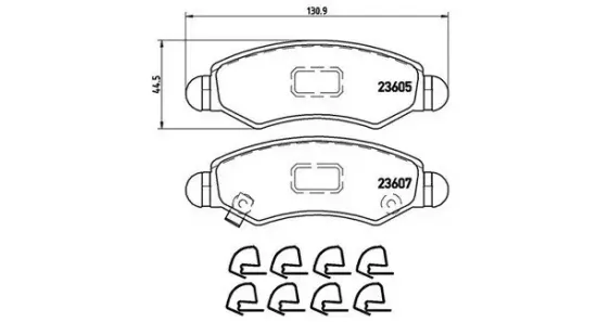 Bremsbelagsatz, Scheibenbremse Vorderachse MAGNETI MARELLI 363700479015 Bild Bremsbelagsatz, Scheibenbremse Vorderachse MAGNETI MARELLI 363700479015