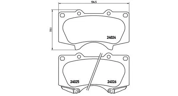 Bremsbelagsatz, Scheibenbremse Vorderachse MAGNETI MARELLI 363700483102