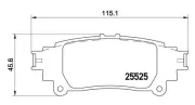 Bremsbelagsatz, Scheibenbremse Hinterachse MAGNETI MARELLI 363700483132