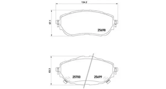Bremsbelagsatz, Scheibenbremse Vorderachse MAGNETI MARELLI 363700483150 Bild Bremsbelagsatz, Scheibenbremse Vorderachse MAGNETI MARELLI 363700483150