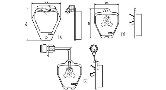 Bremsbelagsatz, Scheibenbremse Vorderachse MAGNETI MARELLI 363700485038 Bild Bremsbelagsatz, Scheibenbremse Vorderachse MAGNETI MARELLI 363700485038