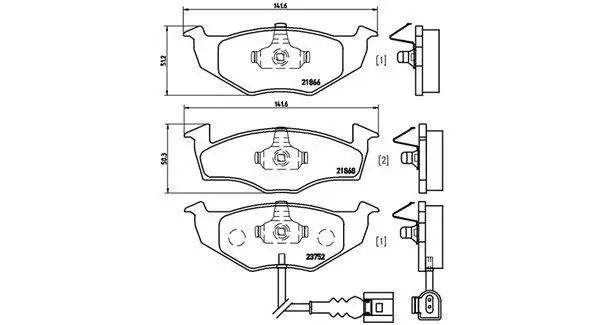 Bremsbelagsatz, Scheibenbremse MAGNETI MARELLI 363700485071