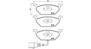 Bremsbelagsatz, Scheibenbremse MAGNETI MARELLI 363700585072