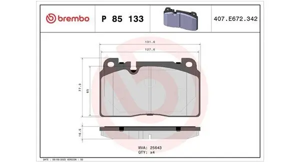 Bremsbelagsatz, Scheibenbremse MAGNETI MARELLI 363700485133