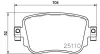 Bremsbelagsatz, Scheibenbremse Hinterachse MAGNETI MARELLI 363700485140