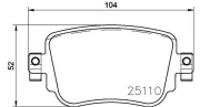 Bremsbelagsatz, Scheibenbremse Hinterachse MAGNETI MARELLI 363700485140