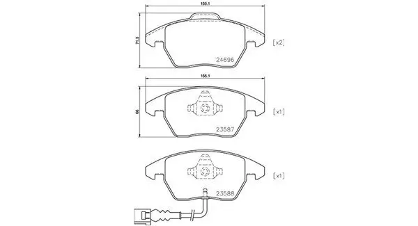 Bremsbelagsatz, Scheibenbremse MAGNETI MARELLI 363700585146