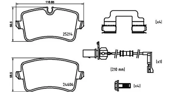 Bremsbelagsatz, Scheibenbremse MAGNETI MARELLI 363700485150