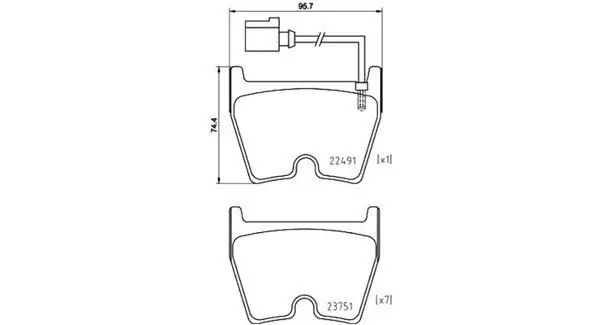 Bremsbelagsatz, Scheibenbremse Vorderachse MAGNETI MARELLI 363700585152