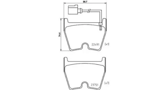 Bremsbelagsatz, Scheibenbremse Vorderachse MAGNETI MARELLI 363700585152 Bild Bremsbelagsatz, Scheibenbremse Vorderachse MAGNETI MARELLI 363700585152