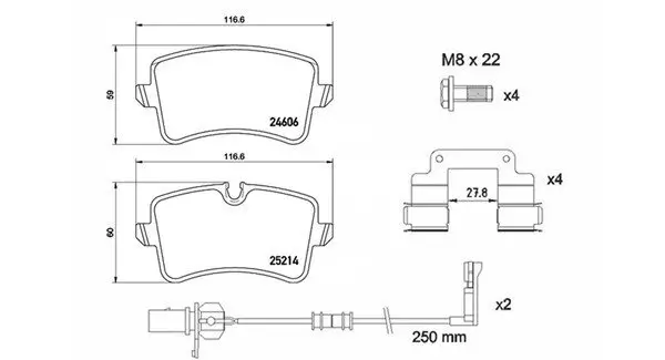 Bremsbelagsatz, Scheibenbremse MAGNETI MARELLI 363700485157