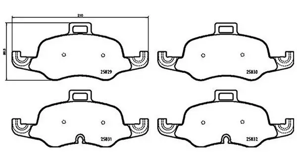 Bremsbelagsatz, Scheibenbremse Vorderachse MAGNETI MARELLI 363700485160