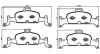 Bremsbelagsatz, Scheibenbremse Vorderachse MAGNETI MARELLI 363700585164