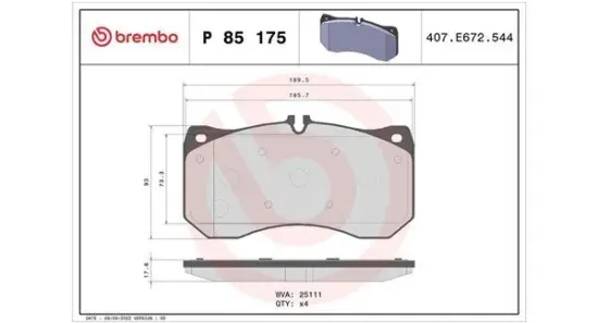 Bremsbelagsatz, Scheibenbremse MAGNETI MARELLI 363700485175 Bild Bremsbelagsatz, Scheibenbremse MAGNETI MARELLI 363700485175