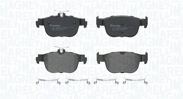 Bremsbelagsatz, Scheibenbremse Vorderachse MAGNETI MARELLI 363916060710