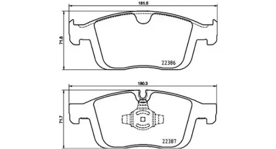 Bremsbelagsatz, Scheibenbremse Vorderachse MAGNETI MARELLI 363700486026 Bild Bremsbelagsatz, Scheibenbremse Vorderachse MAGNETI MARELLI 363700486026