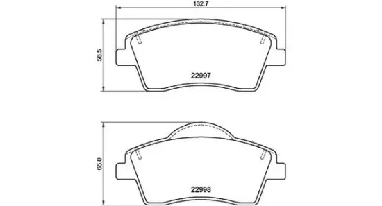 Bremsbelagsatz, Scheibenbremse Vorderachse MAGNETI MARELLI 363700486033 Bild Bremsbelagsatz, Scheibenbremse Vorderachse MAGNETI MARELLI 363700486033