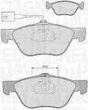 Bremsbelagsatz, Scheibenbremse Vorderachse MAGNETI MARELLI 363916060103