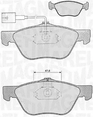 Bremsbelagsatz, Scheibenbremse Vorderachse MAGNETI MARELLI 363916060103 Bild Bremsbelagsatz, Scheibenbremse Vorderachse MAGNETI MARELLI 363916060103