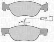 Bremsbelagsatz, Scheibenbremse Vorderachse MAGNETI MARELLI 363916060104