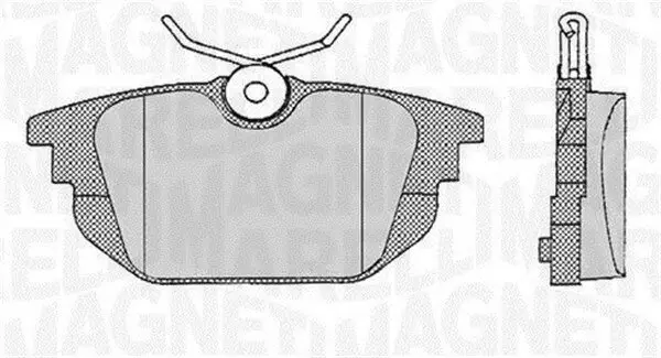 Bremsbelagsatz, Scheibenbremse Hinterachse MAGNETI MARELLI 363916060106