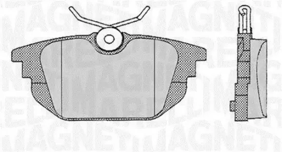 Bremsbelagsatz, Scheibenbremse Hinterachse MAGNETI MARELLI 363916060106 Bild Bremsbelagsatz, Scheibenbremse Hinterachse MAGNETI MARELLI 363916060106