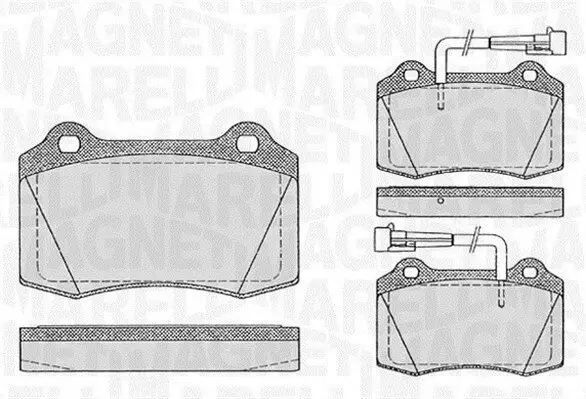 Bremsbelagsatz, Scheibenbremse Vorderachse MAGNETI MARELLI 363916060107