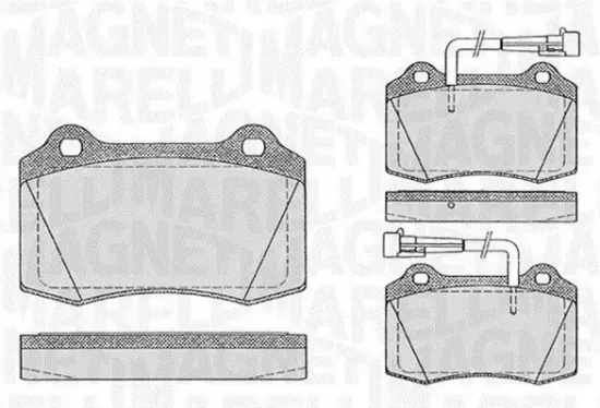 Bremsbelagsatz, Scheibenbremse Vorderachse MAGNETI MARELLI 363916060107 Bild Bremsbelagsatz, Scheibenbremse Vorderachse MAGNETI MARELLI 363916060107