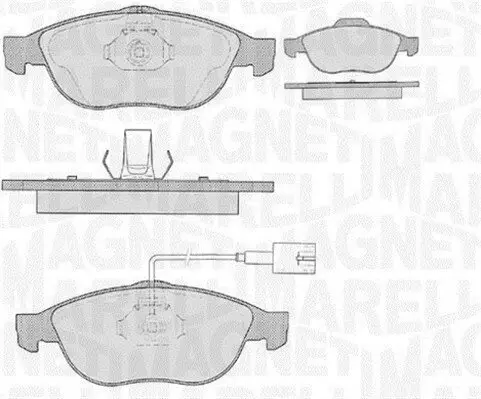 Bremsbelagsatz, Scheibenbremse MAGNETI MARELLI 363916060108