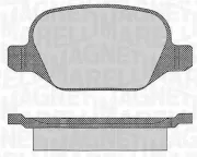 Bremsbelagsatz, Scheibenbremse Hinterachse MAGNETI MARELLI 363916060109