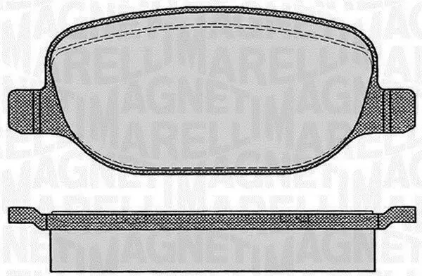 Bremsbelagsatz, Scheibenbremse Hinterachse MAGNETI MARELLI 363916060114