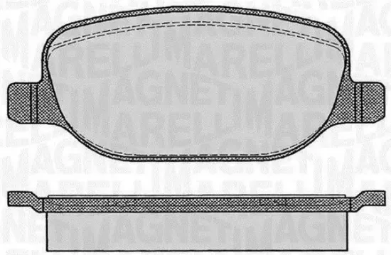 Bremsbelagsatz, Scheibenbremse Hinterachse MAGNETI MARELLI 363916060114 Bild Bremsbelagsatz, Scheibenbremse Hinterachse MAGNETI MARELLI 363916060114