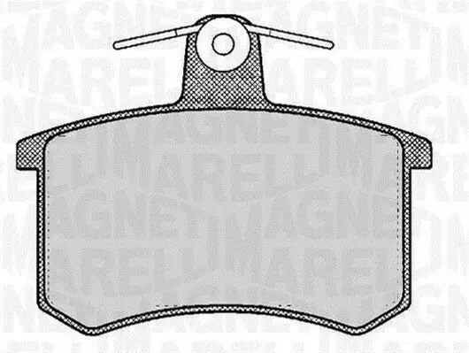 Bremsbelagsatz, Scheibenbremse Hinterachse MAGNETI MARELLI 363916060116 Bild Bremsbelagsatz, Scheibenbremse Hinterachse MAGNETI MARELLI 363916060116