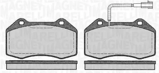 Bremsbelagsatz, Scheibenbremse MAGNETI MARELLI 363916060127 Bild Bremsbelagsatz, Scheibenbremse MAGNETI MARELLI 363916060127