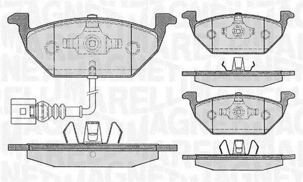 Bremsbelagsatz, Scheibenbremse MAGNETI MARELLI 363916060132