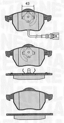 Bremsbelagsatz, Scheibenbremse MAGNETI MARELLI 363916060136