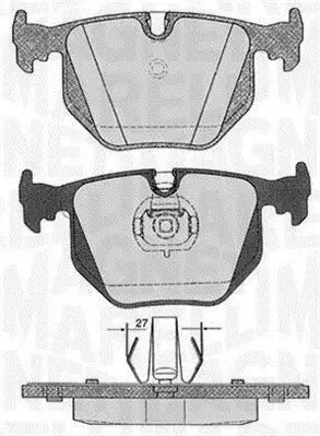 Bremsbelagsatz, Scheibenbremse MAGNETI MARELLI 363916060152