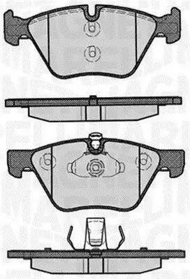 Bremsbelagsatz, Scheibenbremse Vorderachse MAGNETI MARELLI 363916060156