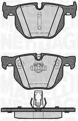Bremsbelagsatz, Scheibenbremse Hinterachse MAGNETI MARELLI 363916060161 Bild Bremsbelagsatz, Scheibenbremse Hinterachse MAGNETI MARELLI 363916060161