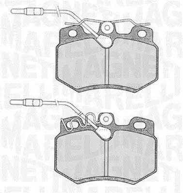 Bremsbelagsatz, Scheibenbremse Vorderachse MAGNETI MARELLI 363916060167