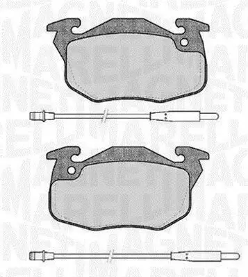 Bremsbelagsatz, Scheibenbremse Vorderachse MAGNETI MARELLI 363916060168