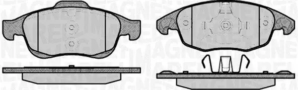 Bremsbelagsatz, Scheibenbremse Vorderachse MAGNETI MARELLI 363916060169